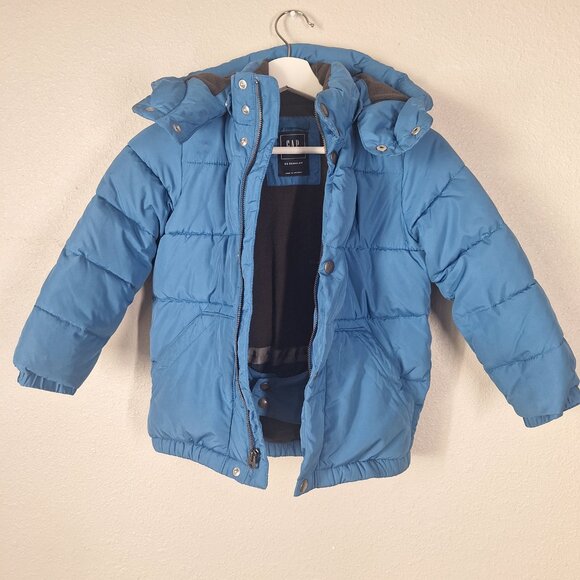 Kids Puffer Jacket Blue GAP Size XS - Picture 5 of 13